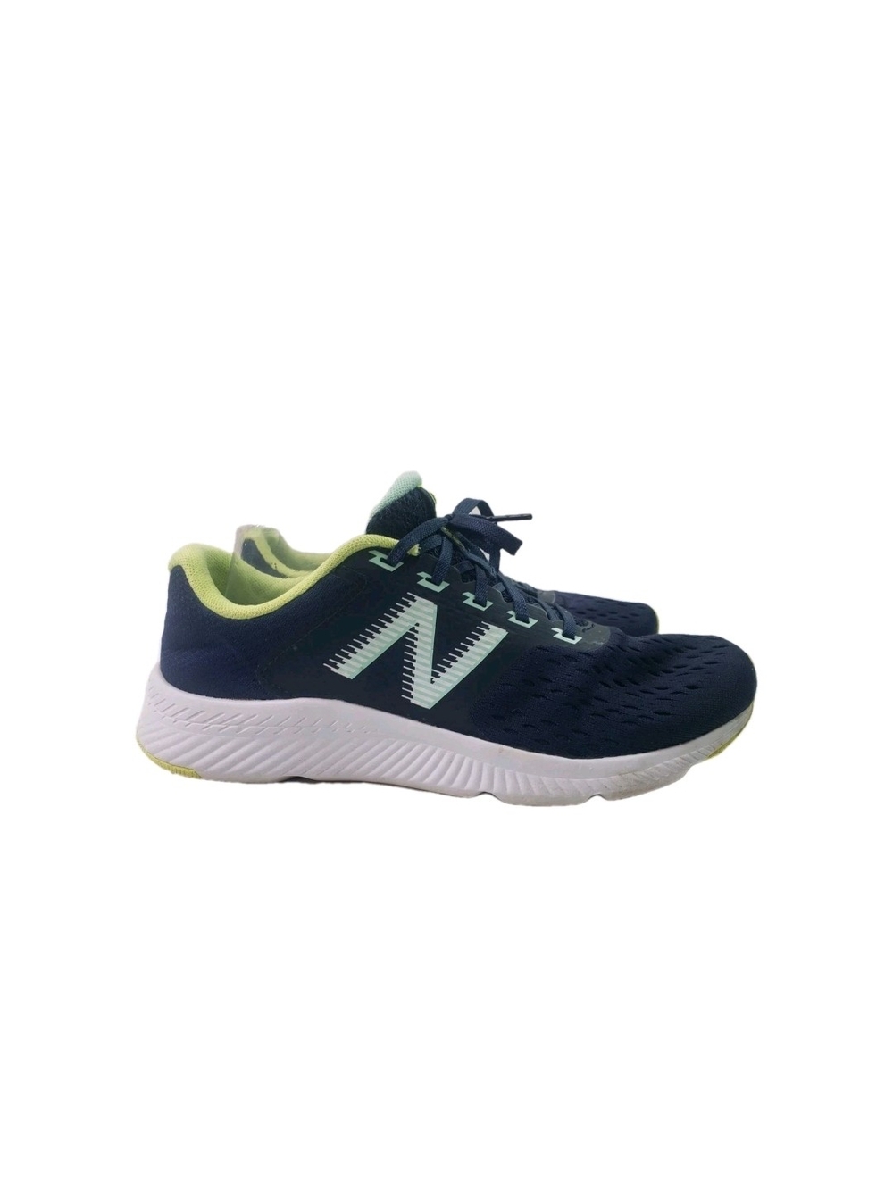 New Balance Womens Size 8.5' Navy & Lime Running Shoes